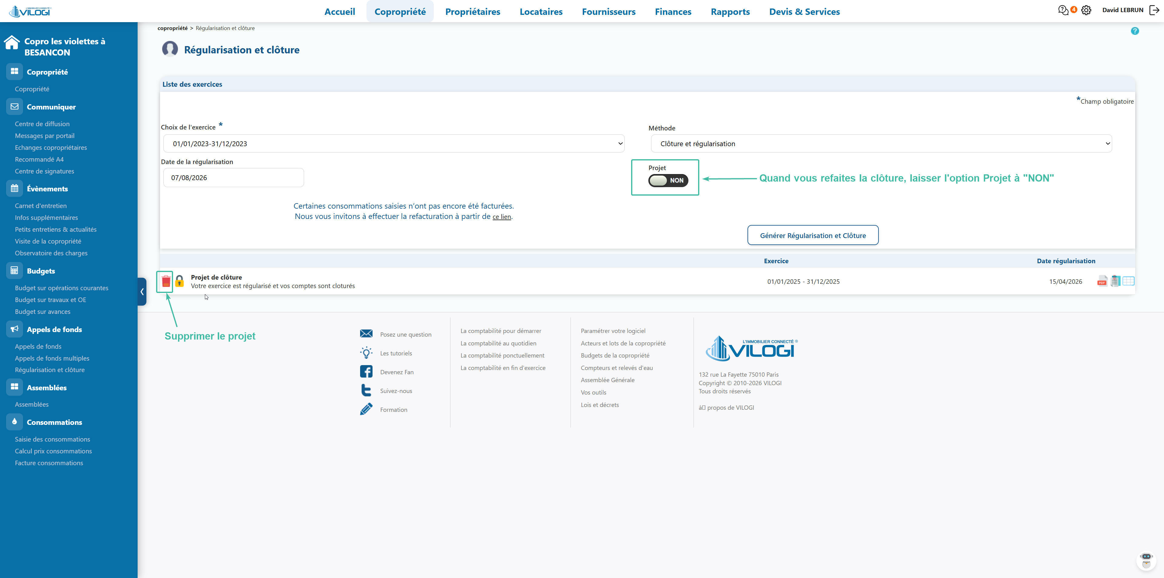 Et du coup, on clique sur le cadenas pour valider le projet ? Tutoriel logiciel immobilier pour syndics et administrateurs de biens